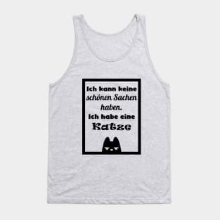 fun cat quotes in german Tank Top